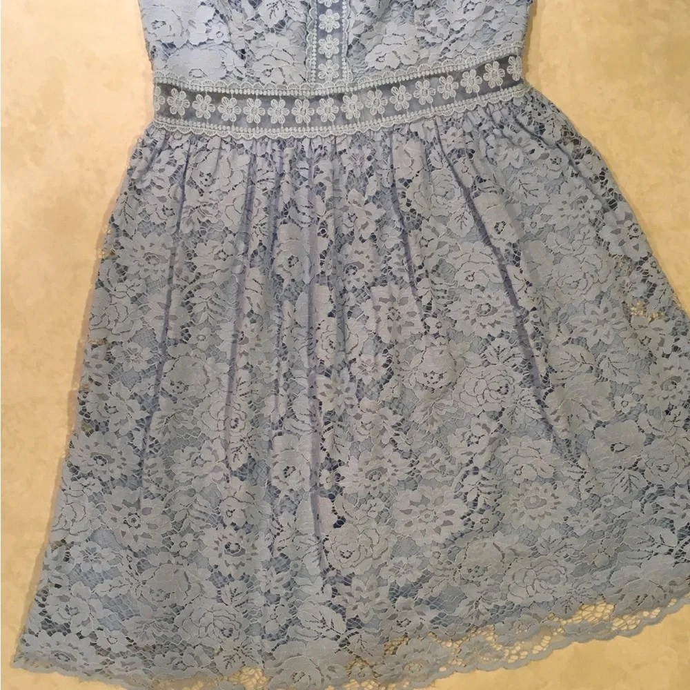 Altar’d State Blue Lace Dress Sz L - Picture 2 of 9